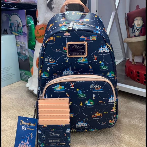 Loungefly Handbags - Loungefly Disneyland 65th Anniversary Map Backpack